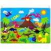WATINC Dinosaur Felt-Board Stories Set 3.5Ft 37Pcs Preschool Dinosaurs Classification Storytelling Flannel Roar Volcano Ancient Animal Theme Early Learning Play Kit Wall Hanging Gift for Toddlers Kids view 1