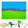 WATINC Dinosaur Felt-Board Stories Set 3.5Ft 37Pcs Preschool Dinosaurs Classification Storytelling Flannel Roar Volcano Ancient Animal Theme Early Learning Play Kit Wall Hanging Gift for Toddlers Kids view 2