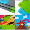 WATINC Dinosaur Felt-Board Stories Set 3.5Ft 37Pcs Preschool Dinosaurs Classification Storytelling Flannel Roar Volcano Ancient Animal Theme Early Learning Play Kit Wall Hanging Gift for Toddlers Kids view 3