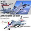 F-16 Fighting Falcon Thunderbirds Model Army Air Force Military Airplane Model Kit with Fun Lights and Sounds, Suitable for Military Enthusiasts to Acquire. (Grey White) view 4