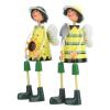 Alvinlite Long-Legged Dolls, Cute Cartoon Wooden Dolls Home Cabinets Table Decorations Puppets(Pastoral Yellow) view 4