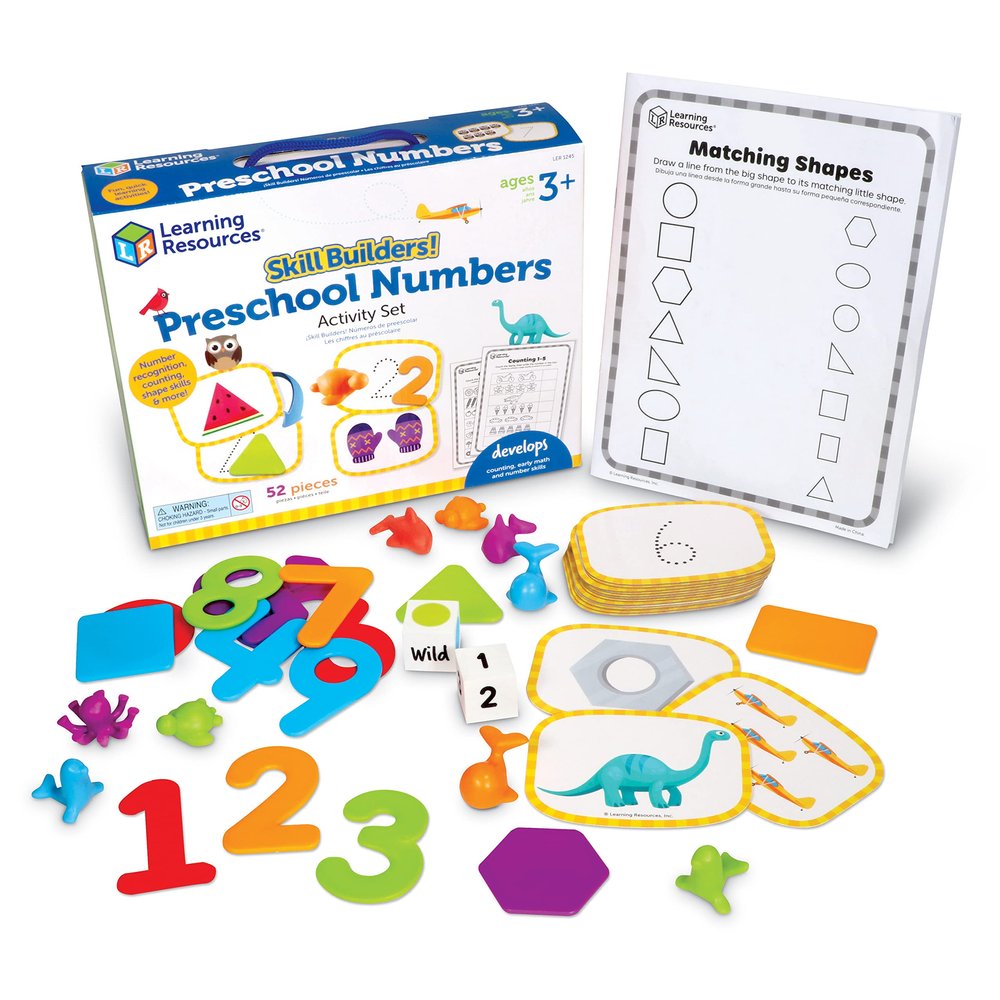 Learning Resources Skill Builders! Preschool Numbers - Back to School Supplies, Teacher Must Haves, Toddler Learning Activities, Ages 3+