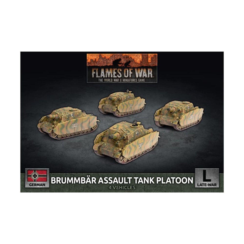 Battlefront GBX164 Brummbar Assault Tank Platoon (4 Vehicles) Gaming Miniatures
