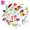 Ice Cream Truck Wooden Playset- 20 Fun Toy Pieces Including Freezer, Steering Wheel, Sink & Sticker Sheet for Kids Name- Popsicles, Cones, Scooper- Play Stand for Indoor Activity Center, Ages 3+ Gift view 3