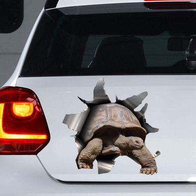 Tortoise Car Sticker Tortoise Decal Chic 3D Animal Sticker Decal Tortoise for Car Truck Window Bathroom