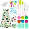 TEUVO Kids Baking Chef Set 35 Pcs with Dinosaur Apron and Mitt, Cooking Chef Dress Up Role Play Kitchen Toys Set for Kids Aged 3 4 5 6 7 8 view 1