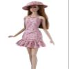 Handmade Doll Dress Outfit Necklace and hat for 11.5"-12.5" Dolls view 2