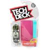Tech Deck Street Hits 2021 Series Sk8mafia Skateboards Wes Kremer House Stripes Green Complete Fingerboard and Pyramid Ledge Obstacle view 1