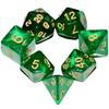 Galaxy Dice Set| Green DND Dice Set for Board Game view 1