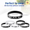 48 Pieces Racing Flag Rubber Bracelets 2.56 Inch Silicone Race Car Silicone Wristbands for Fitness, Racing, Dirt Bike, Basketball, Workout, Task, Events, Race Car Party Decorations, Black, White view 2