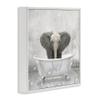 Stupell Industries 'Baby Elephant Bath Time', Framed Giclee Art, White, 12 x 12 Inches, Easy to Hang and Sturdy, Made in USA, by Kim Allen view 2