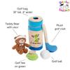 My First Baby Golf Bag, Baby Golf Set, Five Piece Set with Mini Club, Ball, Tee, Teddy Bear, Mini Bag, Lightweight, Perfect Size for Small Hands, Fun Gift for Babies, Infants and Toddlers, 9" Tall view 3