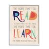 Stupell Industries Red Orange Blue and Green Read Learn Cartoon Typography view 1