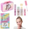 EXPRESSIONS 5pc Cosmetics Lip Kit For Kids w/Lip Glosses, Lip Balms & Tin Box Storage Case,I Believe in Unicorns Hologrpahic,Washable + Non Toxic view 1