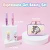 EXPRESSIONS 5pc Cosmetics Lip Kit For Kids w/Lip Glosses, Lip Balms & Tin Box Storage Case,I Believe in Unicorns Hologrpahic,Washable + Non Toxic view 3