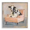 Stupell Industries 'Baby Cow on Pink Couch', Framed Giclee Art, Gray, 17 x 17 Inches, Easy to Hang and Sturdy, Made in USA, by Ethan Harper view 1