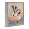 Stupell Industries 'Baby Cow on Pink Couch', Framed Giclee Art, Gray, 17 x 17 Inches, Easy to Hang and Sturdy, Made in USA, by Ethan Harper view 2