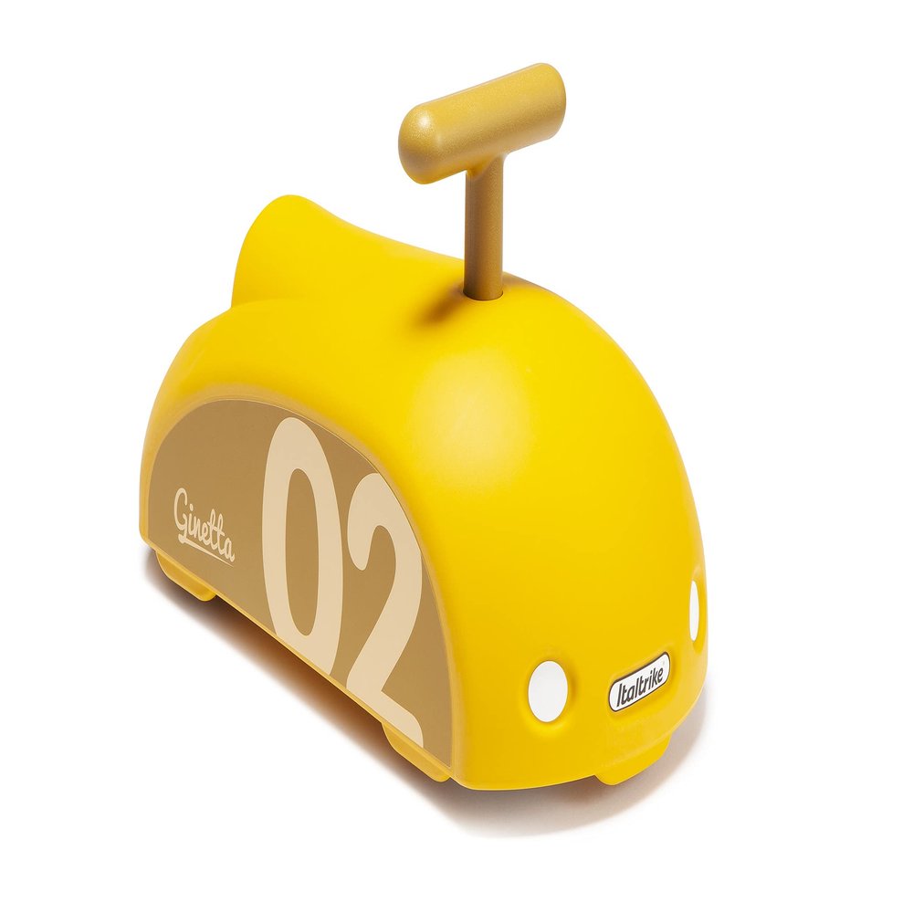Italtrike Ginetta Toddler Ride On Toy for Toddlers & Kids, Indoor & Outdoor Use, Safe Design, Sturdy Child Safe Wheels, 1-4 Years, Made in Italy (Yellow)
