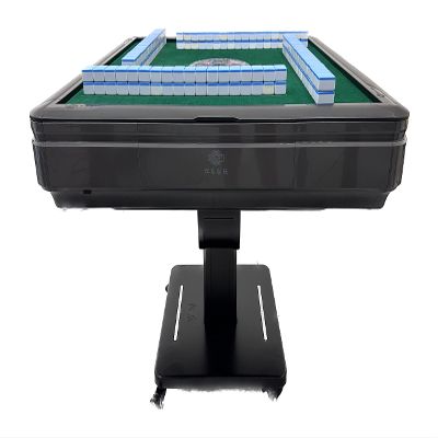 Automatic Mahjong Table Gray Ultra-Thin Pedestal Folding Style with 44mm No-Numberes Tiles Electric Mahjong More Rounds No More Shuffling