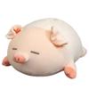 lannery Pig Stuffed Animal Hugging Pillow, Soft Fat Pig Plush Toy Gifts for Kids, Valentine, Christmas (Sleeping Eyes, 19.7") view 1