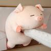 lannery Pig Stuffed Animal Hugging Pillow, Soft Fat Pig Plush Toy Gifts for Kids, Valentine, Christmas (Sleeping Eyes, 19.7") view 3