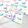 Yeshop Sweet Candy Dreams Personalized Receiving Baby Blankets for Girls Boys Kids with Name,Customized Swaddle Blankets Gift for Newborn Crib Infants 30x40 Inches view 3