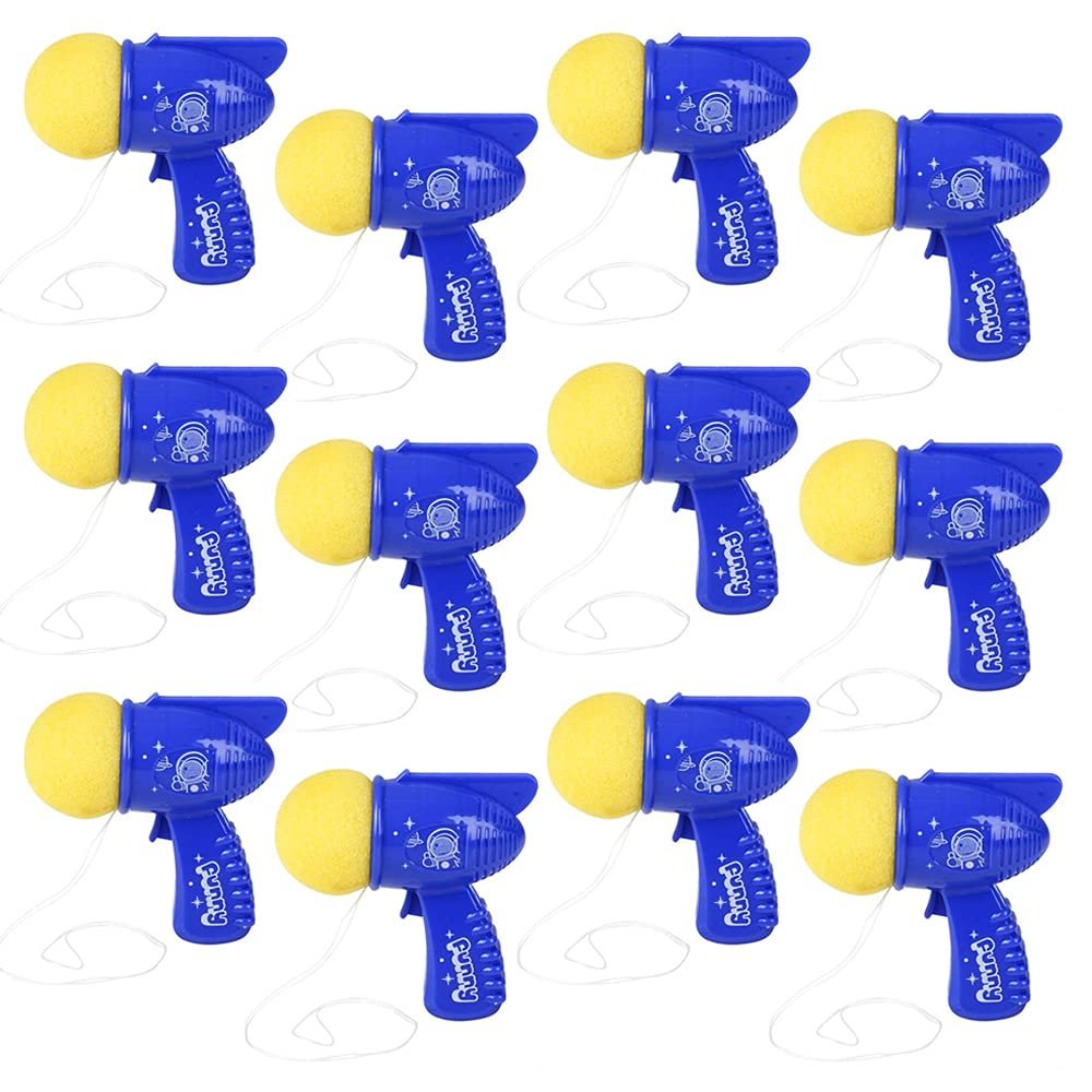 ArtCreativity Mini Space Ball Blasters, Pack of 12, 3 Inch Foam Ball Toy Launchers, Birthday Party Favors, Goodie Bag Fillers, Carnival Prize for Kids