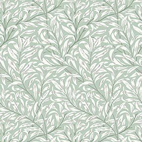 Itsy Bitsy Mini - Green Jolie Willow - Dollhouse Wallpaper 1:12 Scale - Peel and Stick 12 inches x 18 inches Self-Adhesive