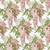 Itsy Bitsy Mini - Pink Jolie Wisteria Floral - Dollhouse Wallpaper 1:12 Scale - Peel and Stick 12 inches x 18 inches Self-Adhesive view 1