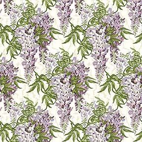 Itsy Bitsy Mini - Purple Jolie Wisteria Floral - Dollhouse Wallpaper 1:12 Scale - Peel and Stick 12 inches x 18 inches Self-Adhesive