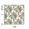 Itsy Bitsy Mini - Purple Jolie Wisteria Floral - Dollhouse Wallpaper 1:12 Scale - Peel and Stick 12 inches x 18 inches Self-Adhesive view 3