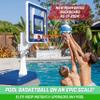 GoSports Splash Hoop Elite Pool Hoop Basketball Game with Water Weighted Base, Adjustable Height, Regulation Steel Rim and 2 Pool Basketballs view 2