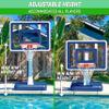GoSports Splash Hoop Elite Pool Hoop Basketball Game with Water Weighted Base, Adjustable Height, Regulation Steel Rim and 2 Pool Basketballs view 3