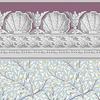 Itsy Bitsy Mini - Purple Jolie Willow with Shell Border - Dollhouse Wallpaper 1:12 Scale - Peel and Stick 12 inches x 18 inches Self-Adhesive view 1