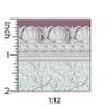 Itsy Bitsy Mini - Purple Jolie Willow with Shell Border - Dollhouse Wallpaper 1:12 Scale - Peel and Stick 12 inches x 18 inches Self-Adhesive view 4
