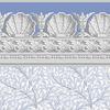 Itsy Bitsy Mini - Blue Jolie Willow with Shell Border - Dollhouse Wallpaper 1:12 Scale - Peel and Stick 12"x18" Self-Adhesive view 1