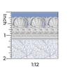 Itsy Bitsy Mini - Blue Jolie Willow with Shell Border - Dollhouse Wallpaper 1:12 Scale - Peel and Stick 12"x18" Self-Adhesive view 3