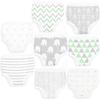 BaeBae Goods Potty Training Underwear for Boys and Girls 8 Piece, Absorbent Cotton Baby Toddler Training Pants for 12M, Unisex Underpants Green view 4