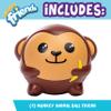Franklin Sports Animal Ball Friends - 6in Foam Balls - Marcus Monkey - Squishy Foam Balls, Brown view 2