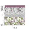 Itsy Bitsy Mini - Purple Jolie Wisteria Floral with Border - Dollhouse Wallpaper 1:12 Scale - Peel and Stick 12 inches x 18 inches Self-Adhesive view 3