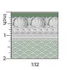 Itsy Bitsy Mini - Dark Green Jolie Shell with Border - Dollhouse Wallpaper 1:12 Scale - Peel and Stick 12 inches x 18 inches Self-Adhesive view 3