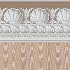 Itsy Bitsy Mini - Dark Gray Jolie Shell with Border - Dollhouse Wallpaper 1:12 Scale - Peel and Stick 12 inches x 18 inches Self-Adhesive view 1