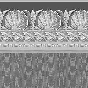 Itsy Bitsy Mini - Dark Gray Jolie Moire with Border - Dollhouse Wallpaper 1:12 Scale - Peel and Stick 12 inches x 18 inches Self-Adhesive