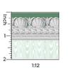 Itsy Bitsy Mini - Light Green Jolie Moire with Border - Dollhouse Wallpaper 1:12 Scale - Peel and Stick 12 inches x 18 inches Self-Adhesive view 3