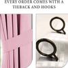 Pinch Pleated Curtains Room Darkening Polyester Curtain for Traverse Rod Living Room Bedroom Meetingroom Club Theater Patio Door (Baby Pink, 84 Inch Wide by 108 Inch Long- 1 Panel) view 2