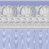 Itsy Bitsy Mini - Periwinkle Blue Jolie Moire with Border - Dollhouse Wallpaper 1:12 Scale - Peel and Stick 12 inches x 18 inches Self-Adhesive view 1