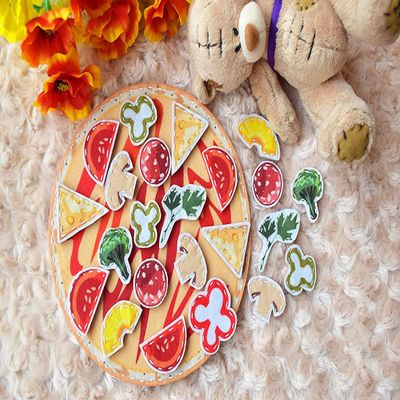 Felt Food Pizza Set Pretend Play Kitchen Montessori Learning Gift Felt Food Restaurant Play Activity Preschool Birthday Party Game