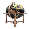 2018 Limited Edition Unique Art 19-Inch Tall Black Ocean Table Top Gemstone World Globe with Copper Stand (Black) view 1