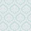 Itsy Bitsy Mini - Blue Ethereal Damask - Dollhouse Wallpaper 1:12 Scale - Peel and Stick 12 inches x 18 inches Self-Adhesive view 1