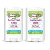 Boogie Mineral Sunscreen Stick SPF 50 - (2 Pack) 0.49 oz - Sunscreen for Kids - Broad Spectrum UVA & UVB Protection - Water Resistant - Hypoallergenic - 100% Naturally Derived Ingredients view 1